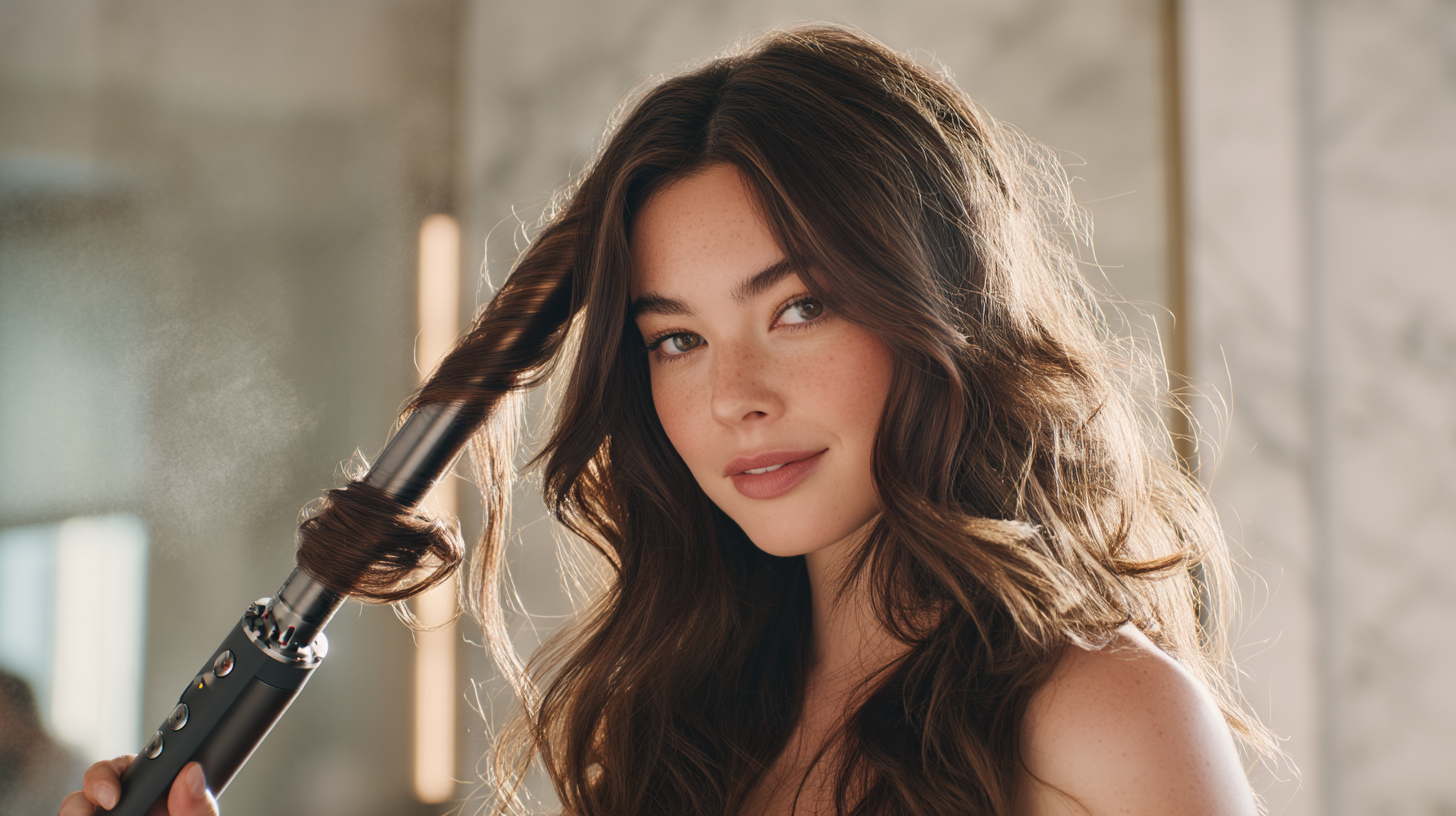 Процесс укладки волос с помощью Dyson Airwrap Complete