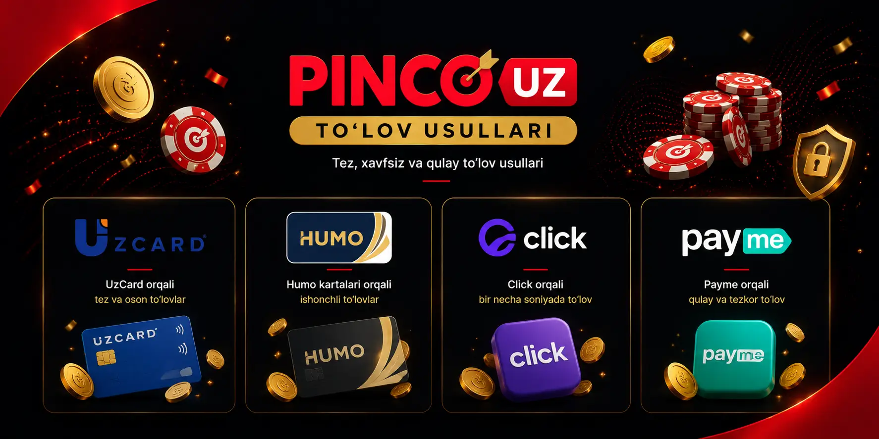 Pinco UZ to‘lov usullari